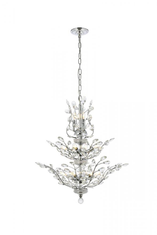 Orchid 13 Light Chrome Chandelier Clear Royal Cut Crystal