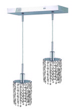 Elegant 1282D-O-R-CL/SA - Mini 2 light Chrome Pendant