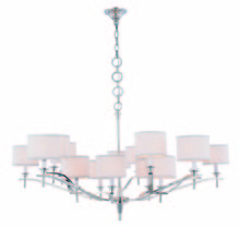 Elegant 1527G52PN - Segovia Collection Chandelier W52 H26 Lt:15 polished Nickel Finish