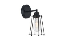 Elegant LD4047W5BK - Auspice 1 light black Wall Sconce