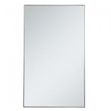 Elegant MR43660S - Metal Frame Rectangle Mirror 36 Inch in Silver