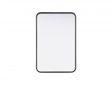 Elegant MR8A2030BLK - Contour Metal Rectangle Mirror 20x30 in Black