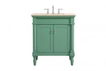 Elegant VF-1030VM - 30 Inch Single Bathroom Vanity in Vintage Mint