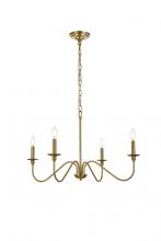 Elegant LD5006D30SG - Rohan 30 Inch Chandelier in Satin Gold