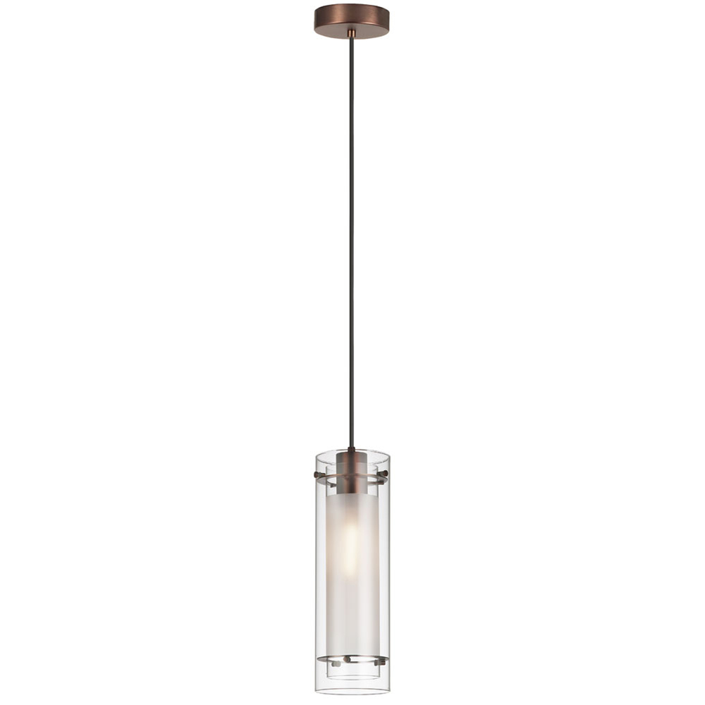 Single Pendant Clear Frosted Glass