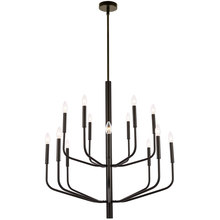 Dainolite ELN-3214C-MB - 14 Light Incandescent Matte Black Chandelier