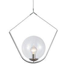 Dainolite ORN-241P-PC - 1 Light Incandescent Pendant Polished Chrome Finish with Clear Glass