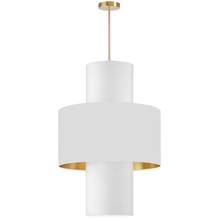 Dainolite POA-224P-AGB-692-790 - 4LT Incan Pendant, AGB w/ WH/GLD & WH Shades