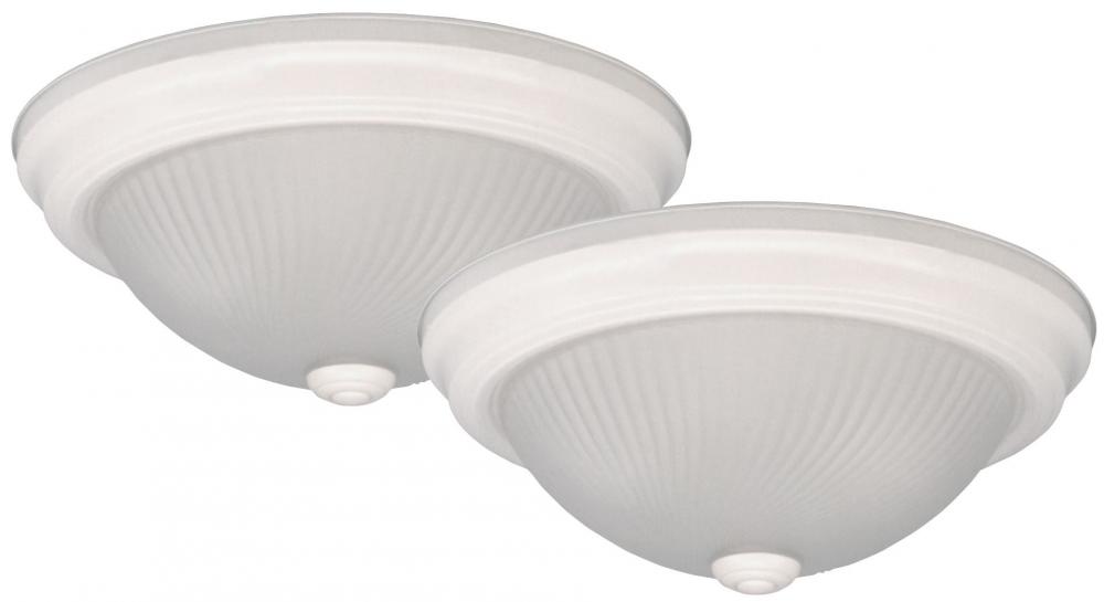 IFM211T WH Twin Pack, 1 Light Flush Mount, White Finish