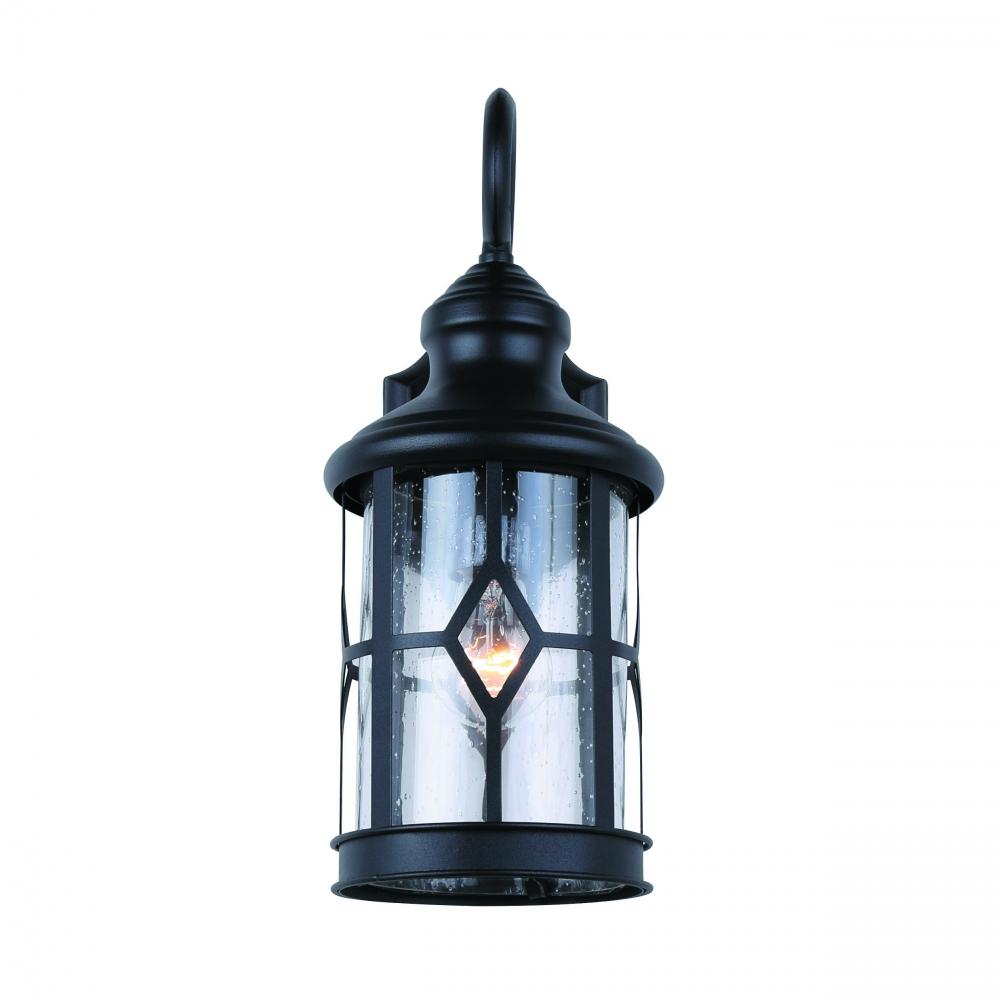 Atlanta 1 Light Outdoor Lantern, Black Finish