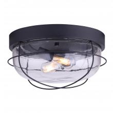 Canarm IOL410 - Outdoor, IOL4 BK, 1 Bulb Downlight, Clear Bevelled Glass Panels, 100W Type A