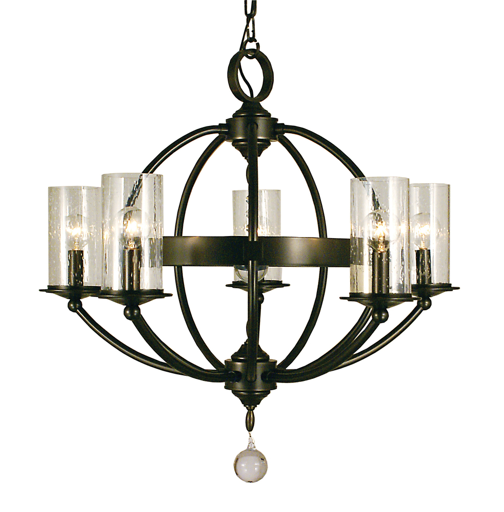 5-Light Brushed Nickel Compass Dining Chandelier