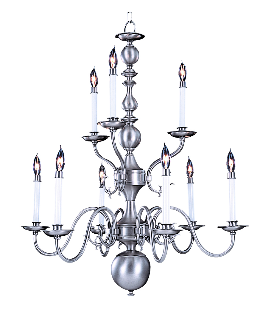 9-Light Polished Brass Jamestown Dining Chandelier