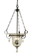 Framburg 2919 BN - 3-Light Brushed Nickel Carcassonne Foyer Chandelier