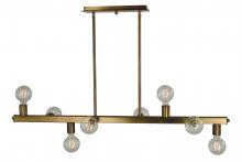 Framburg 5381 AB - 8-Light Antique Brass Heloise Island Chandelier