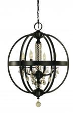 Framburg 5714 MBLACK - 4-Light Matte Black Olivia Dining Chandelier