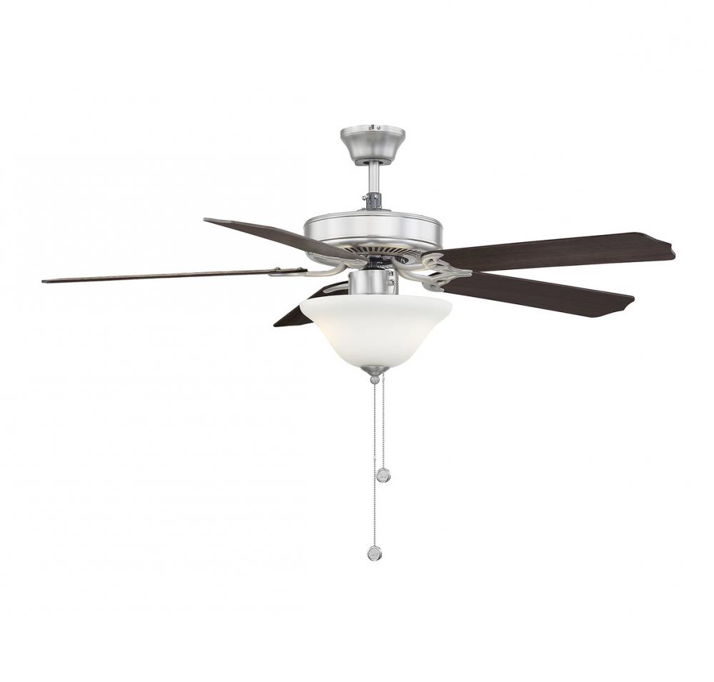 52" 2-Light Ceiling Fan in Brushed Nickel