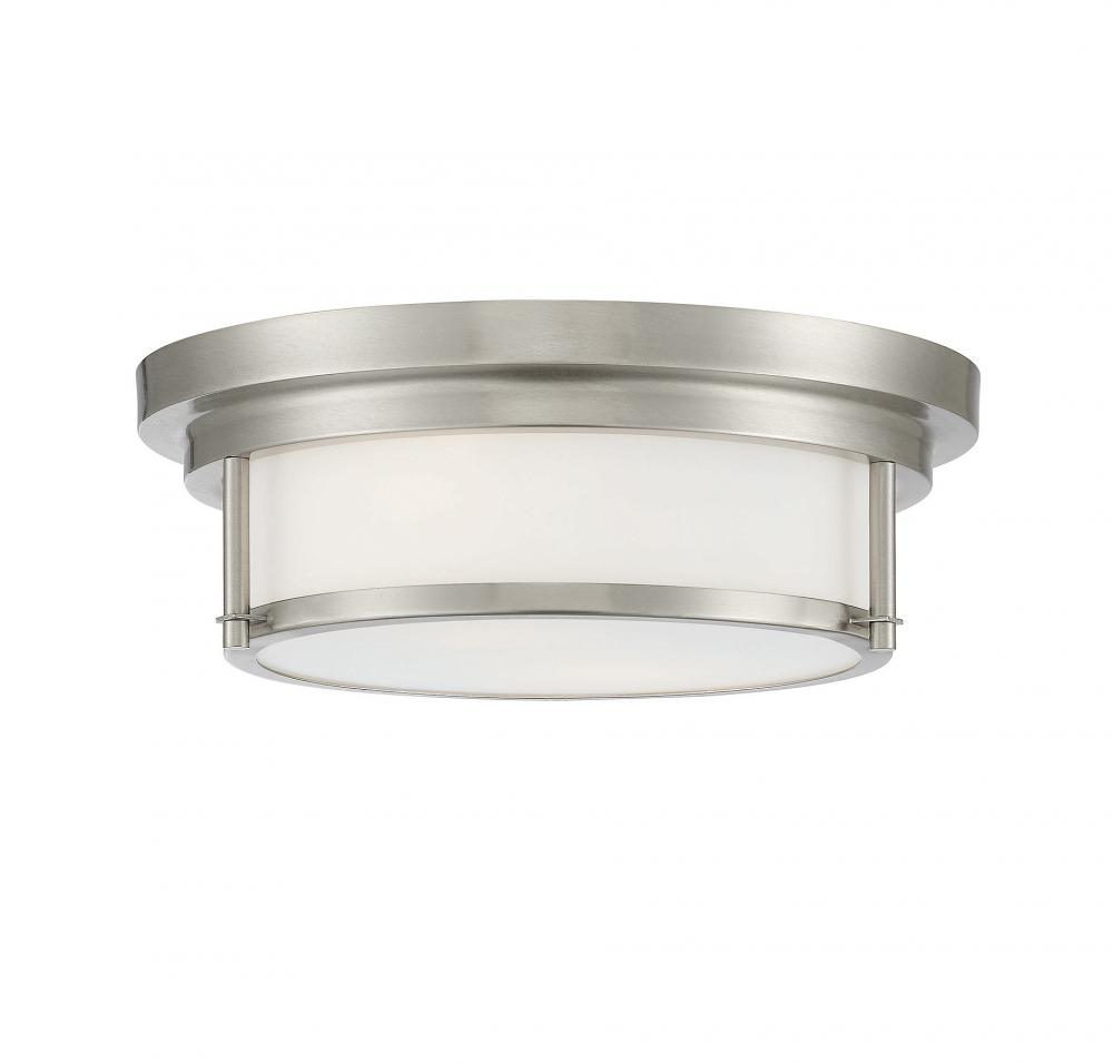 2-Light Ceiling Light in Brushed Nickel