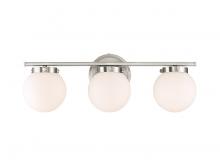 Savoy House Meridian M80023BN - 3-Light Bathroom Vanity Light in Brushed Nickel