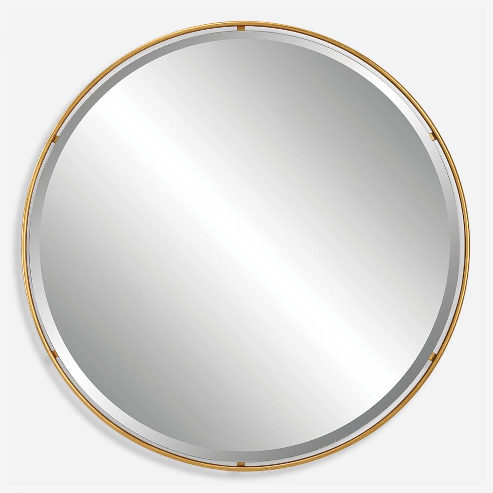 Canillo Gold Round Mirror