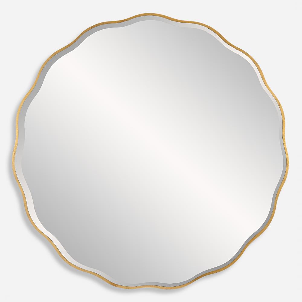 Uttermost Aneta Large Gold Round Mirror