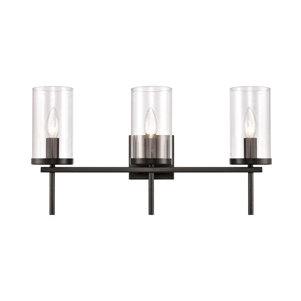 Thomas - Oakland 23'' Wide 3-Light Vanity Light - Black